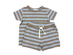 Petit Piao spring blue striped t-shirt